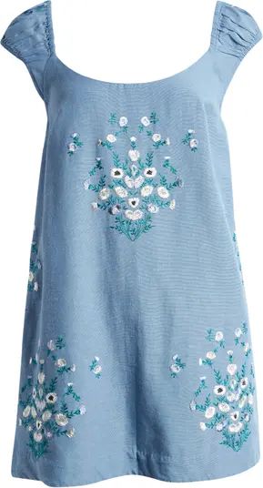 Free People Wildflower Embroidered Minidress | Nordstrom | Nordstrom
