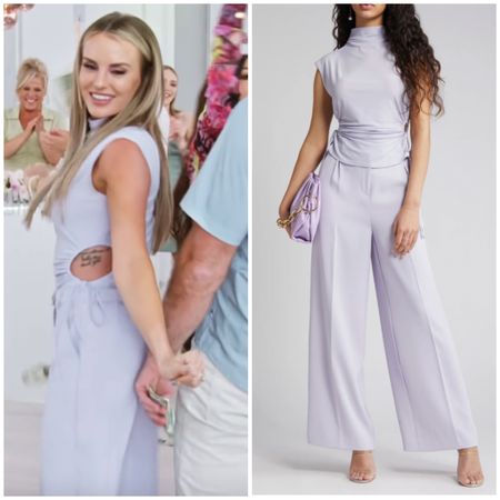 Whitney Rose’s Light Purple Cutout Top and Pants at Angie’s Easter Party