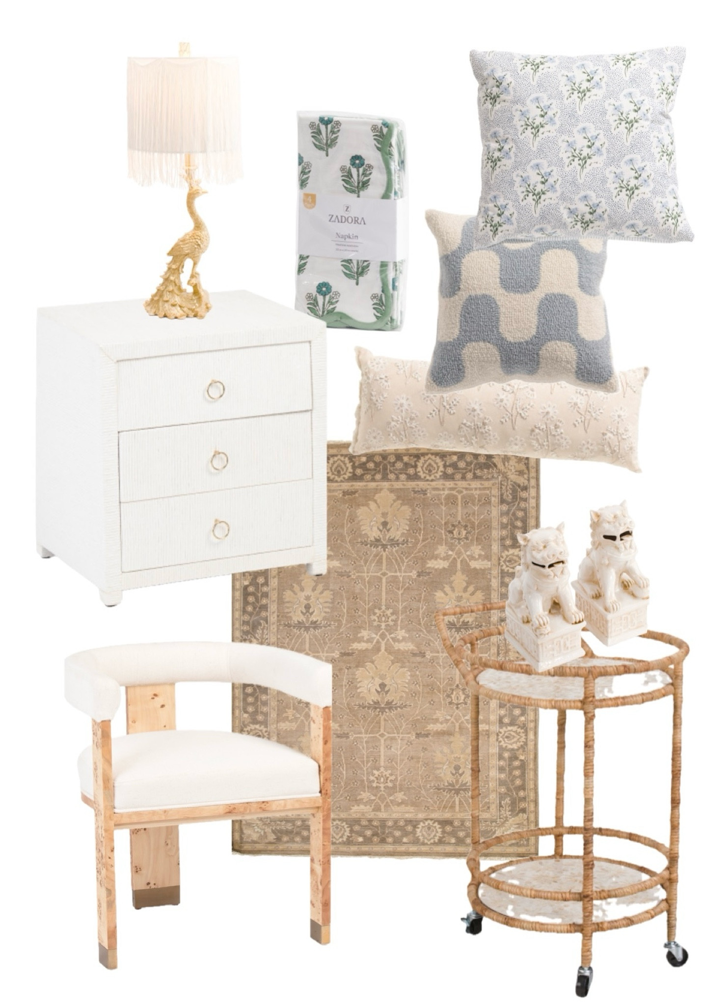 Found these beauties on Tj Maxx and Marshall’s. Throw pillows, rug, barcart, peacock lamp, drawers. 
#homefinds #affordablehome 

#LTKItBag #LTKHome #LTKFindsUnder50