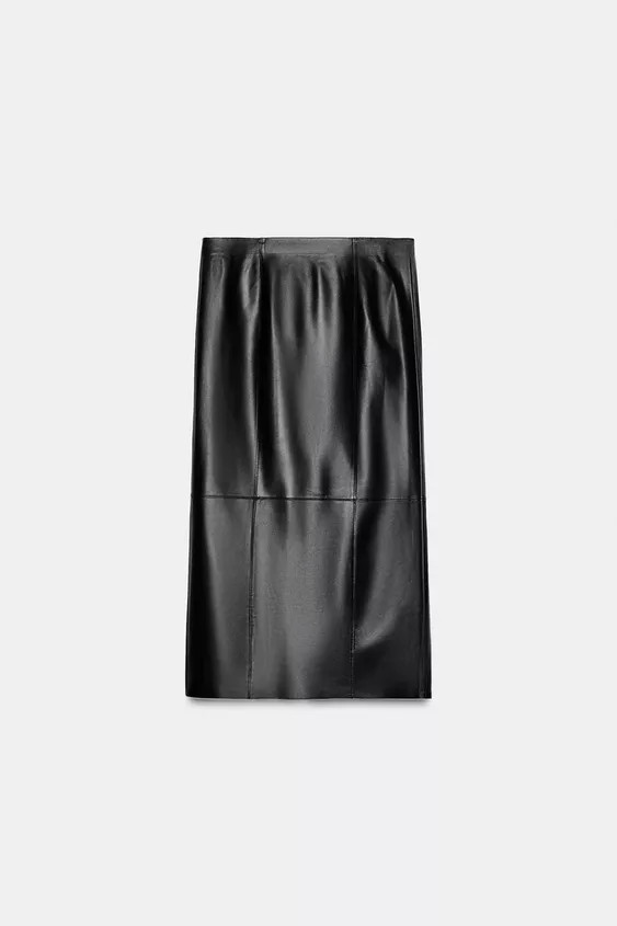 100% LEATHER SKIRT ZW COLLECTION LIMITED EDITION | Zara US