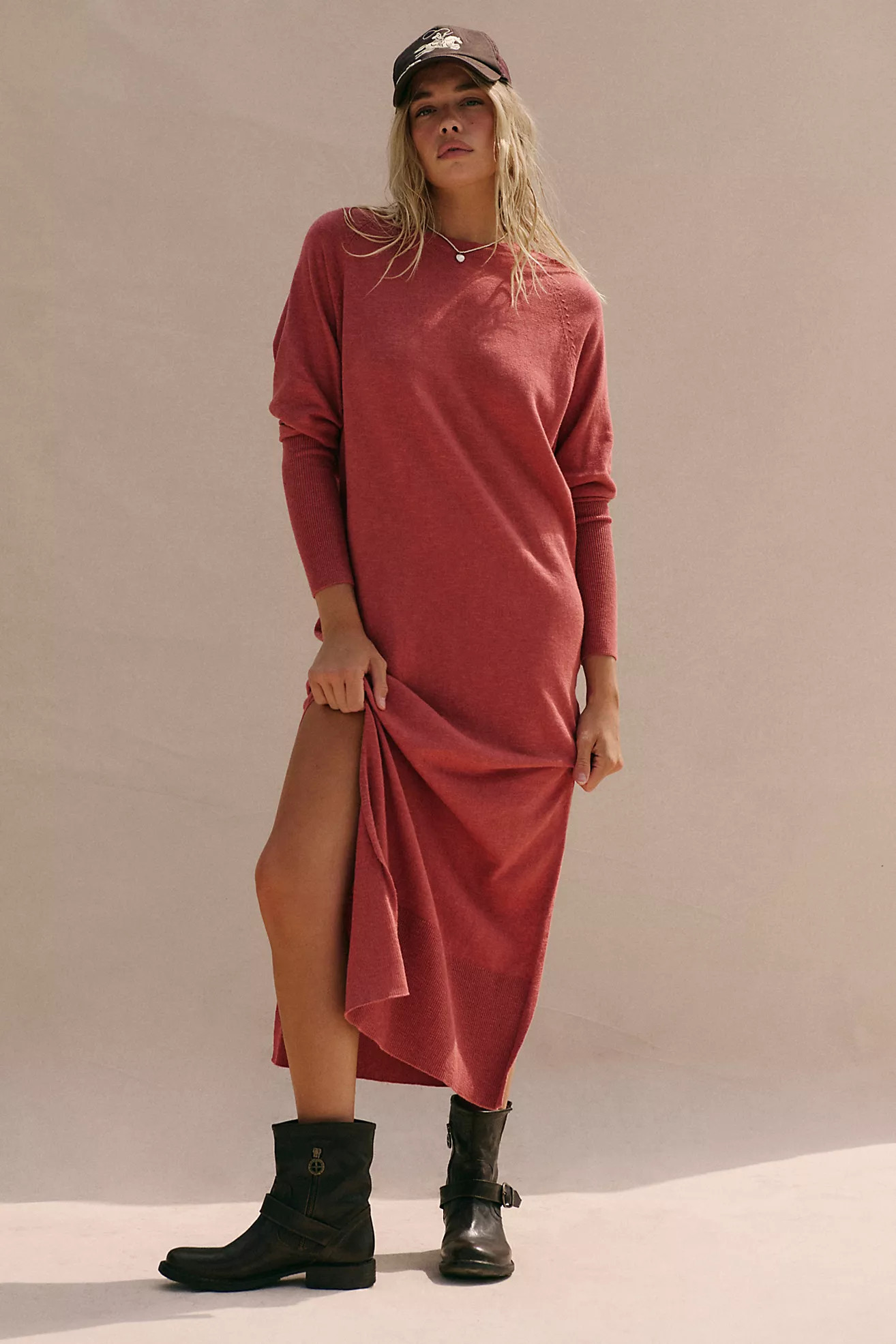Simply Chic Cotton-Linen Sweater Maxi Dress | Free People (Global - UK&FR Excluded)