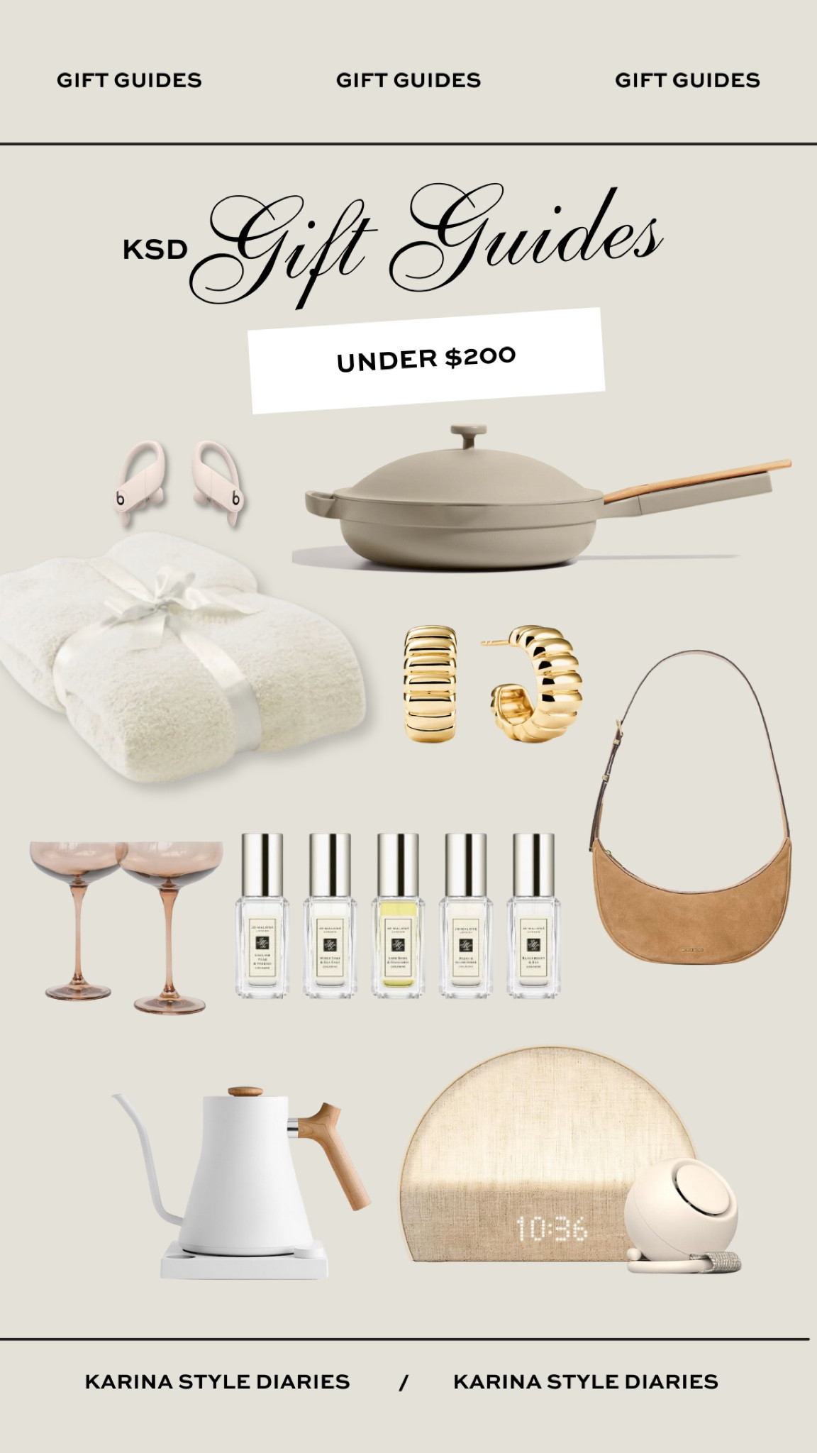 Holiday shopping season is officially amongst us — are you ready?! 🎄 I know that it’s particularly helpful to browse gift guides that highlight specific budgets and price points. If you’re looking for gifts under $200, these are my top selects! The Our Place Always Pan is continuously a bestseller during the holidays (and it’s a gift that keeps on giving.) Plus, you can never go wrong with classic gold jewelry, a pretty set of cocktail glasses, or the iconic Barefoot Dreams blanket. And for the person on your list who seemingly has everything, the Hatch Alarm Clock is a fool-proof pick.

#LTKHoliday #LTKGiftGuide #LTKSeasonal