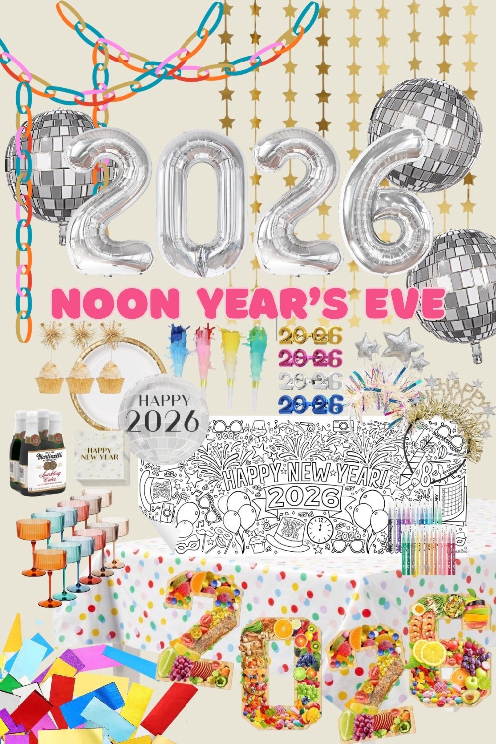 Inspo for our New Year’s Eve party! We host a Noon Years Eve party for kids with our close family friends to celebrate happy new year 2026!

#LTKHoliday #LTKmomlife #LTKKids