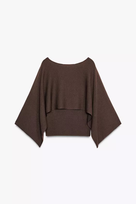 CAPE KNIT JUMPER | Zara US