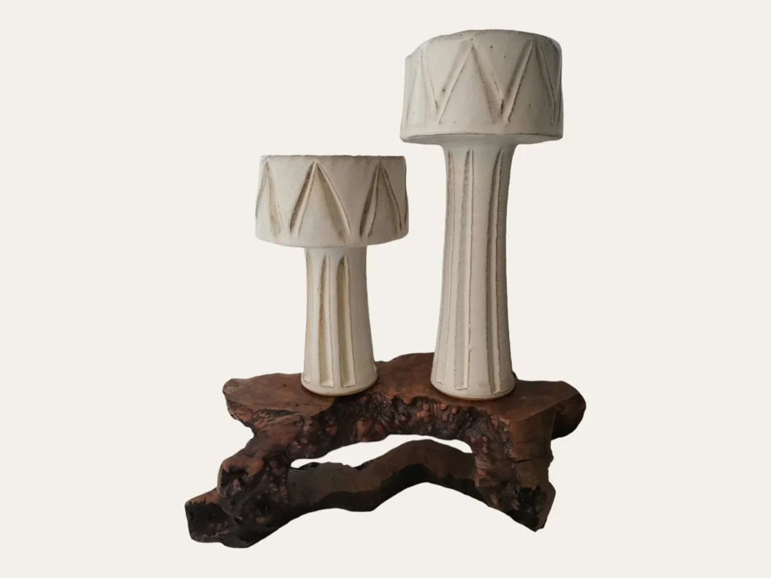 Pair of Vintage Ikebana Pedestals; Midcentury Mother and Child Ikebana Vases - Etsy | Etsy (US)