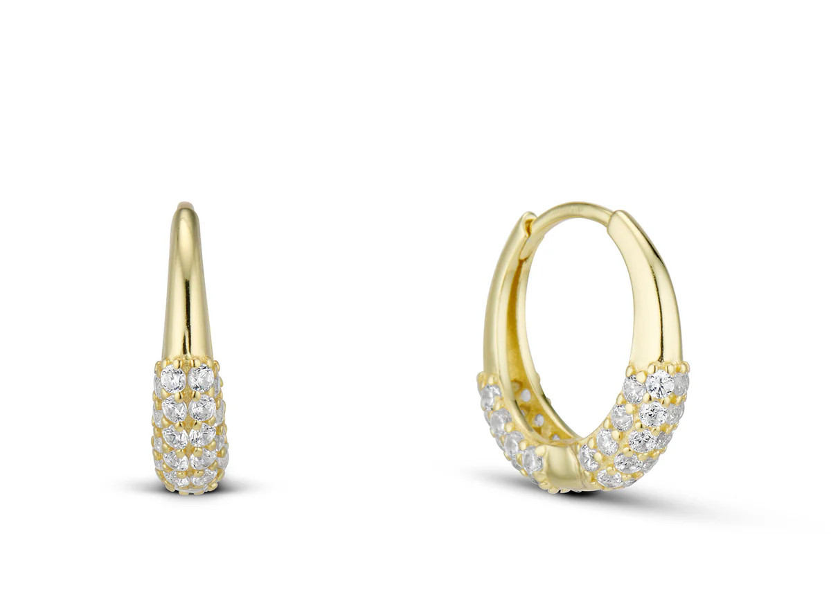 CZ DOME HUGGIE EARRING | EP JEWELS 