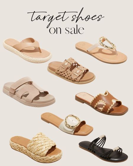 Target shoes on sale 🙌🏻🙌🏻

Slides, flip flops, sandals, neutral sandals 

#LTKSaleAlert #LTKSeasonal #LTKShoeCrush