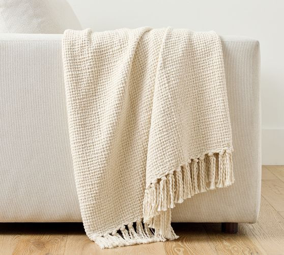 Stella Cotton Woven Throw | Pottery Barn (US)