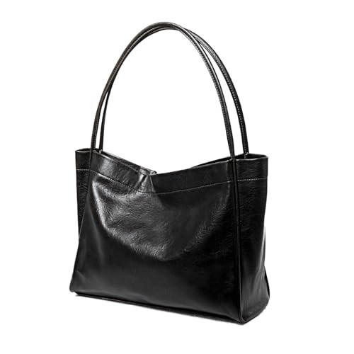 Tote Bag for Women Large Shoulder Handbag Womens Purses and Handbags Tote Bags Work Bag Travel Tote Purses for Women (Dark Black) | Amazon (US)