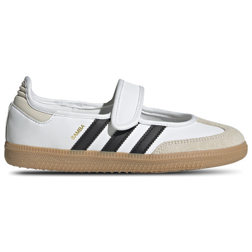 adidas Girls adidas Originals Samba Jane - Girls' Grade School Running Shoes Gum/White/Alumina Size 4.5 | Champs Sports