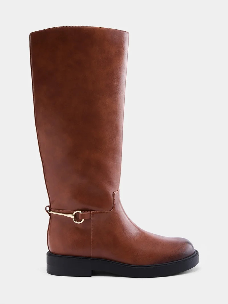 Scenario Women's Tall Faux Leather Riding Boots | Walmart (US)
