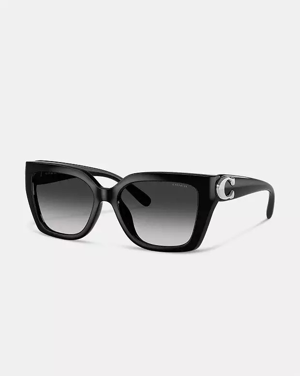 Maxi Sculpted C Square Cat Eye Sunglasses | Coach (US)
