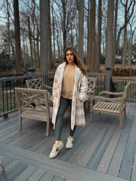Vintage cozy winter look.
This effortless look is such a comfortable and easy winter outfit. I paired a warm, super soft cashmere sweater in XS, with small faux leather leggings in green and these vintage looking Gucci sneakers for a touch of luxury.#winteroutfit #cozyoutfit #momlife 

#LTKstyletip #LTKSeasonal