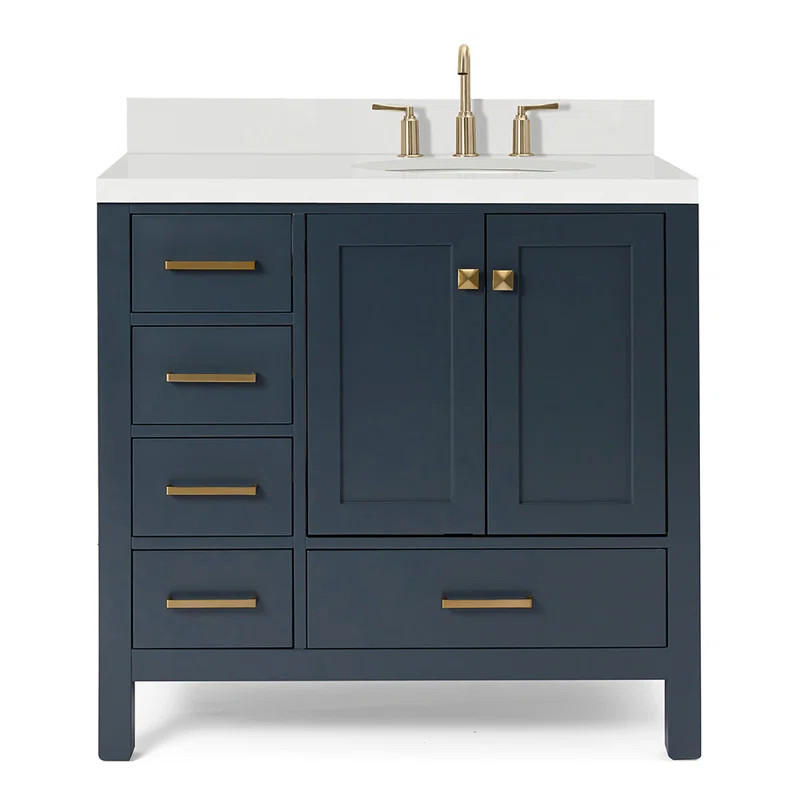 Amariani 36'' Free-standing Single Bathroom Vanity with Quartz Vanity Top | Wayfair North America