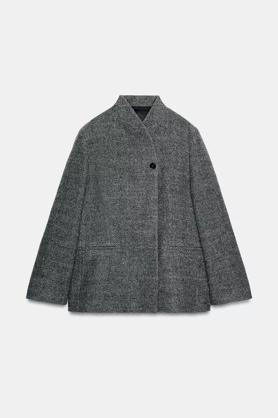ZW COLLECTION LIMITED EDITION WOOL BLAZER WITH BUTTON | Zara UK