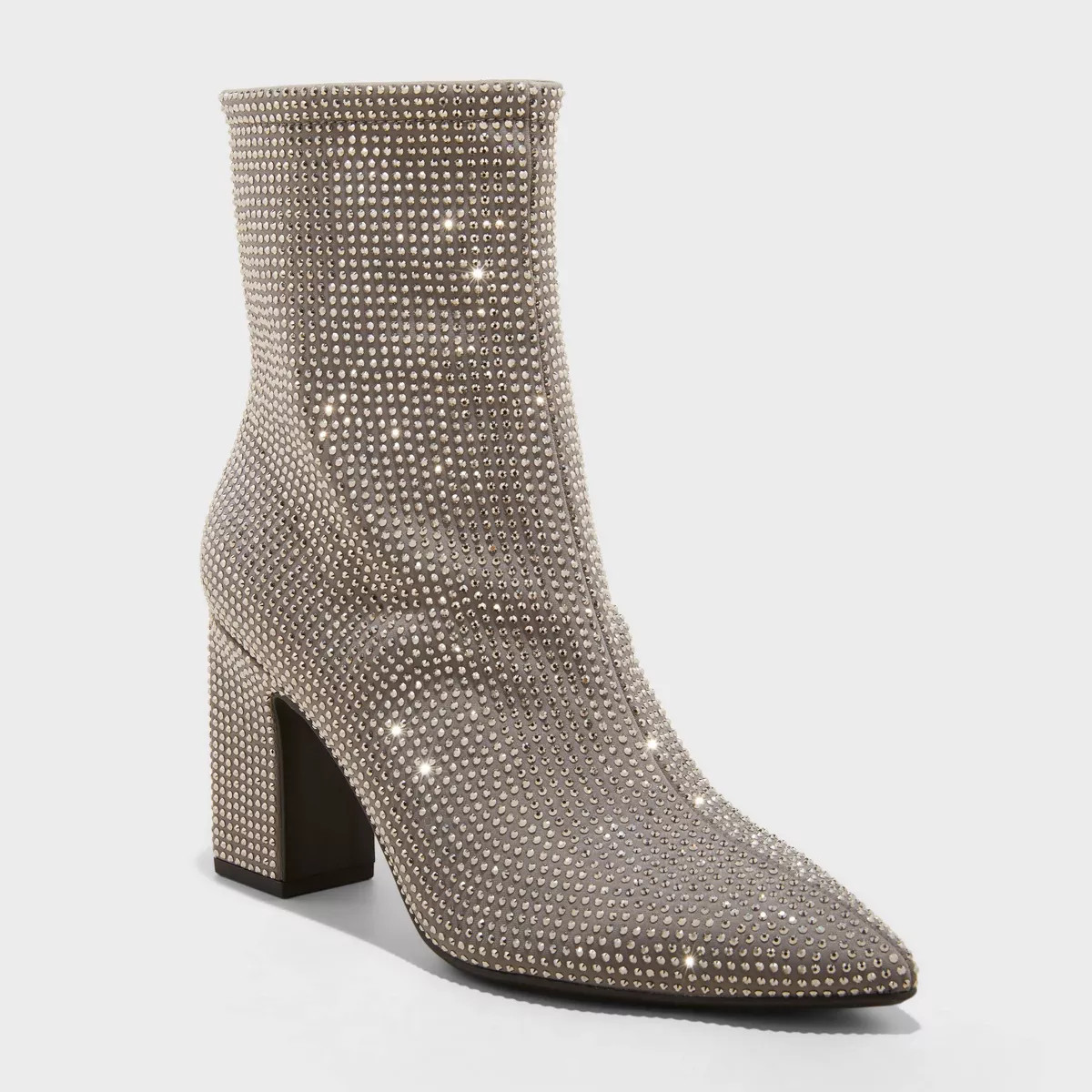 Women's Cassidy Rhinestone Ankle Boots - A New Day™ Silver | Target