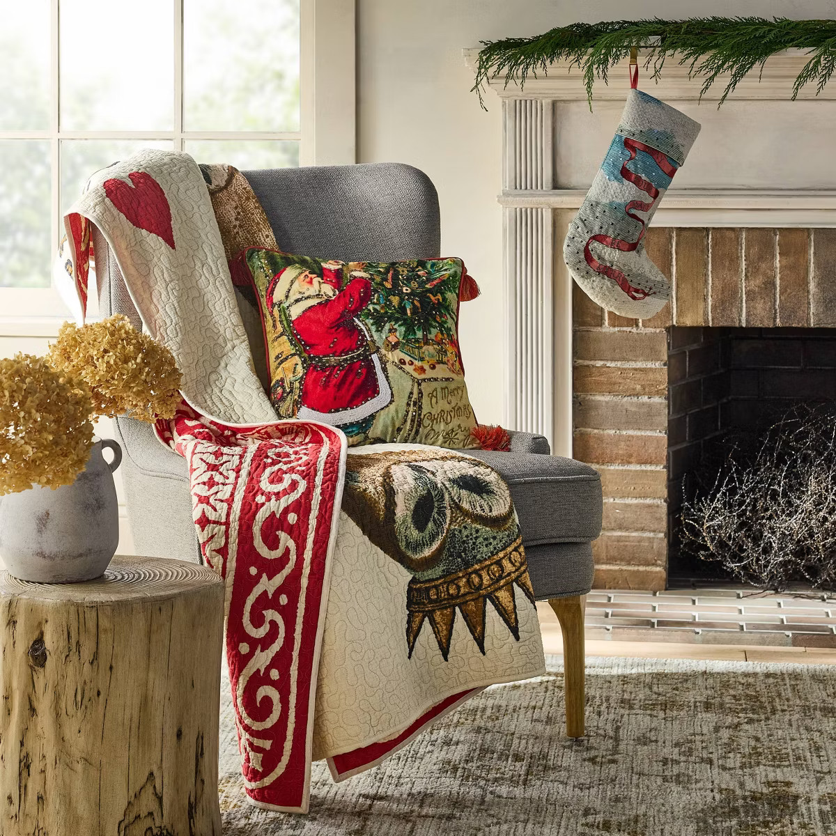 John Derian for Target 18"x18" Santa Pillow | Target