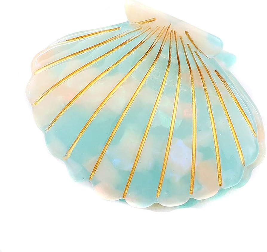 Shell Jaw Clip Hair Claw Clip Clamps Resin Hair Clips Marble Pattern Hairpins Hair Accessories fo... | Amazon (US)