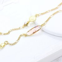 Gold Sunglasses Chain Rose Peach Crystal, Swarovski Accent | Etsy (US)