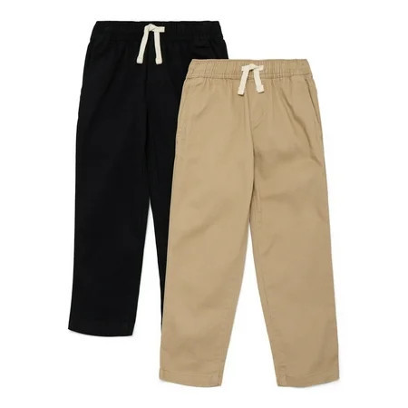 Wonder Nation Boys Pull On Pants, 2-Pack, Sizes 4-16 & Husky | Walmart (US)