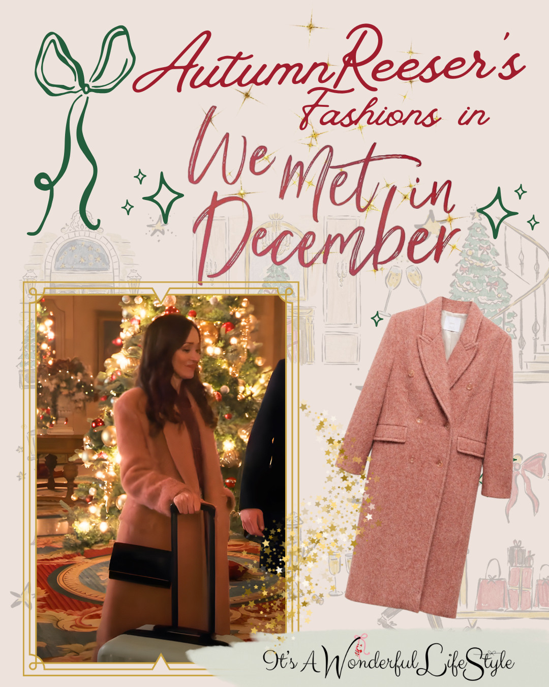 Get Autumn Reeser’s beautiful pink  winter coat in "We Met in December." 

 #LTKCyberWeek #LTKGiftGuide #LTKHoliday