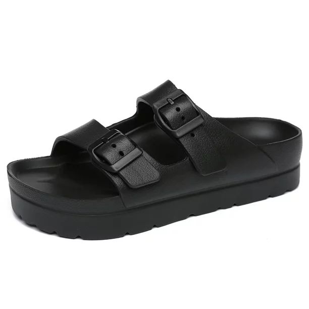 CHEERMORE Women's Slide Female Platform Sandals Adult US 9 Black | Walmart (US)