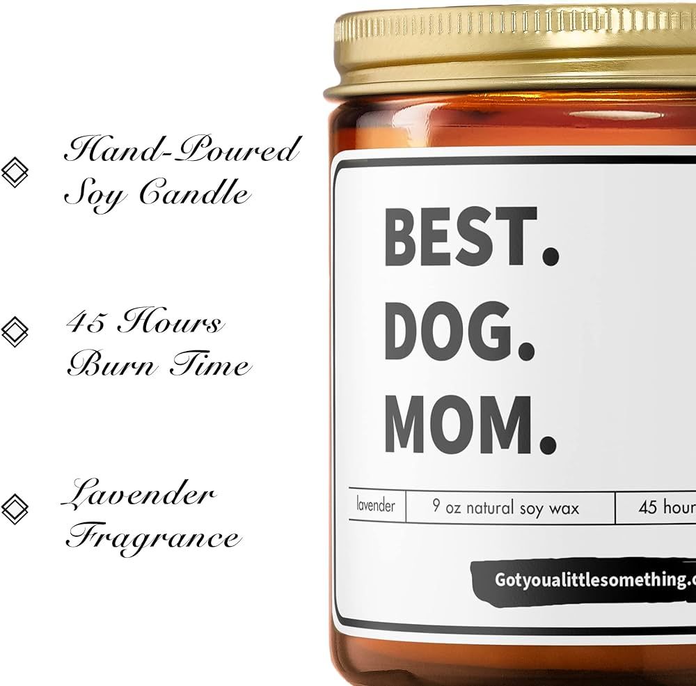 Dog Mom Gifts for Women - Lavender Scented Soy Wax Candle, Mothers Day Gifts from Dog, Dog Lovers... | Amazon (US)