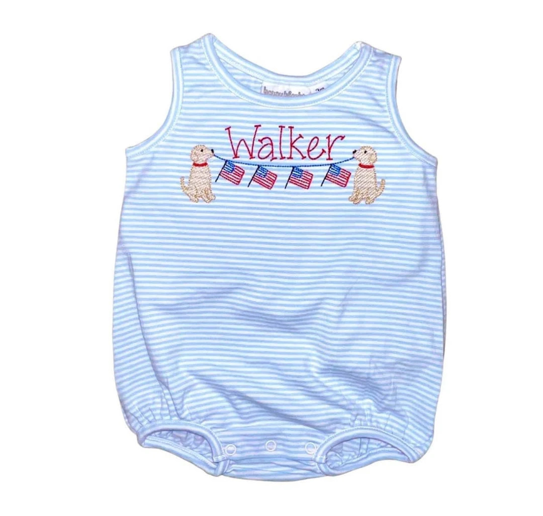 Light Blue Stripe 4th of July Pup Shirt - Etsy | Etsy (US)