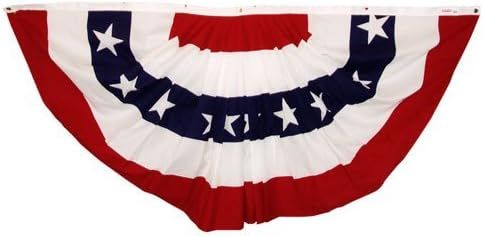 Valley Forge USA36PF_VF US Stars & Stripes 3ft x 6ft Printed Poly-Cotton Pleated Fan, Red, White,... | Amazon (US)