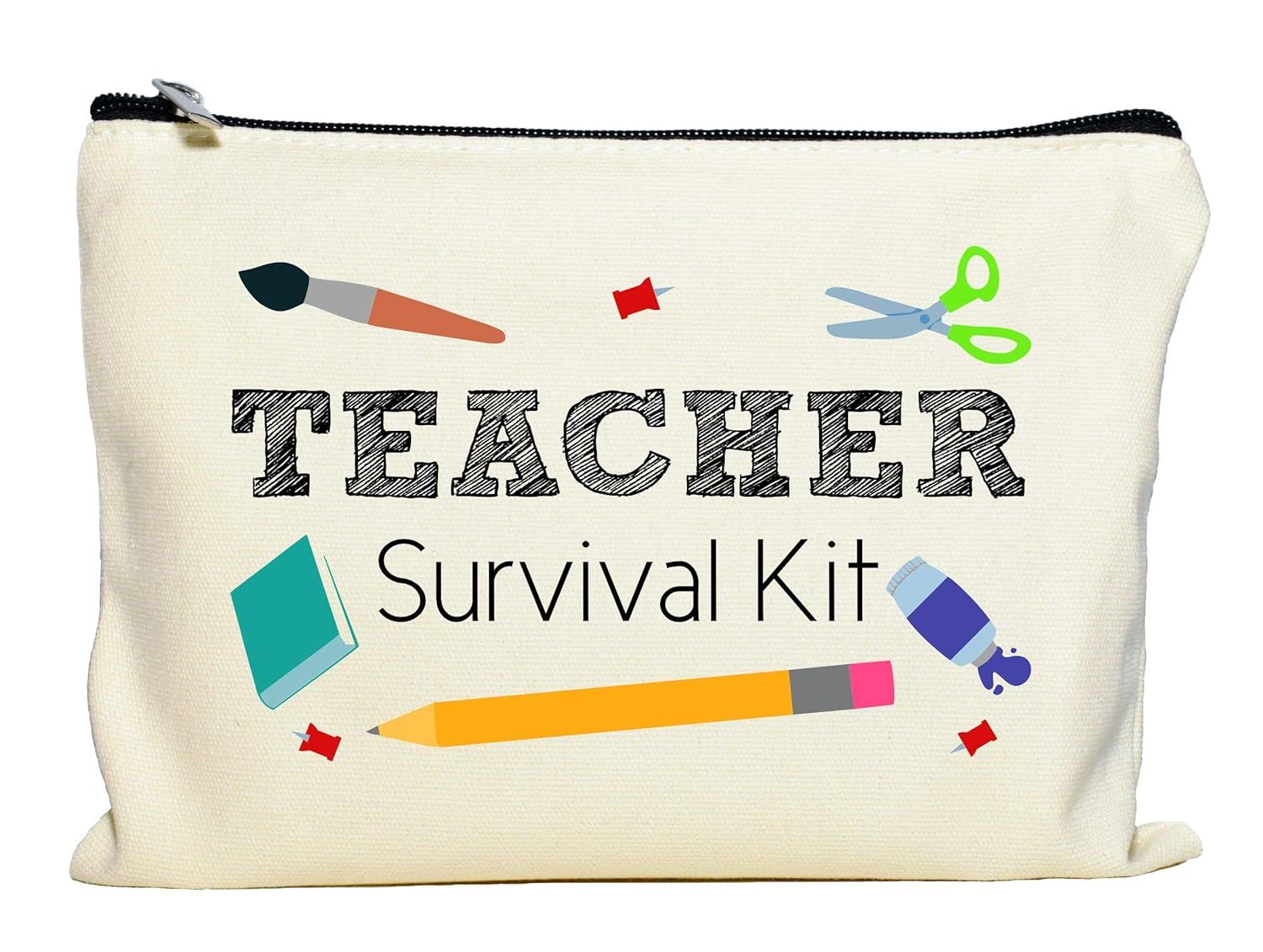 Moonwake Designs Teacher Survival Kit, Teacher Appreciation Gift, Teacher Makeup Bag, Teacher Pen... | Amazon (US)