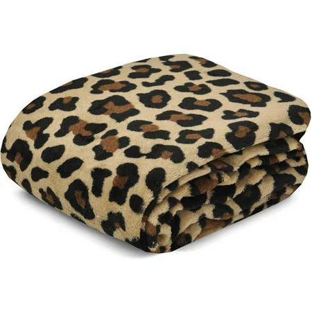 Mainstays Cozy Micro Plush Fleece 50" x 60" Cheetah Throw Blanket, 1 Each | Walmart (US)
