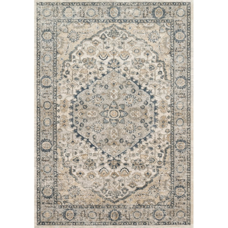 Loloi II Teagan Oriental Natural / Lt. Grey Area Rug - Walmart.com | Walmart (US)