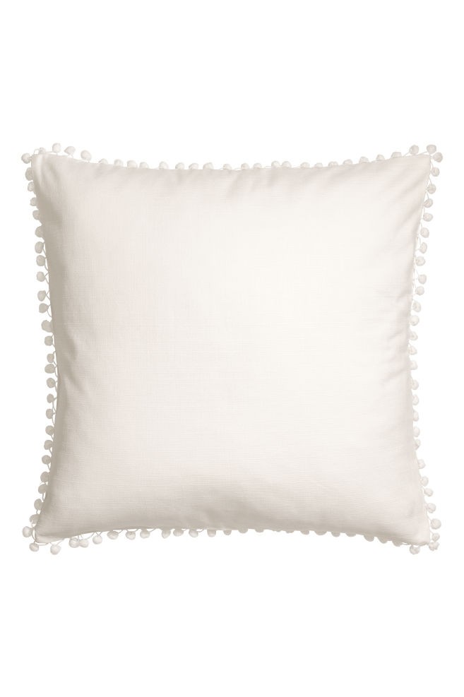 Pompom-trim Cushion Cover | H&M (US + CA)