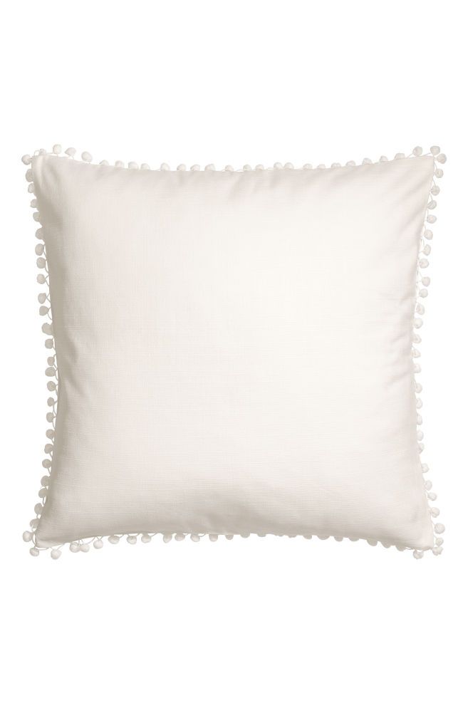 Pompom-trimmed cushion cover | H&M (UK, MY, IN, SG, PH, TW, HK)