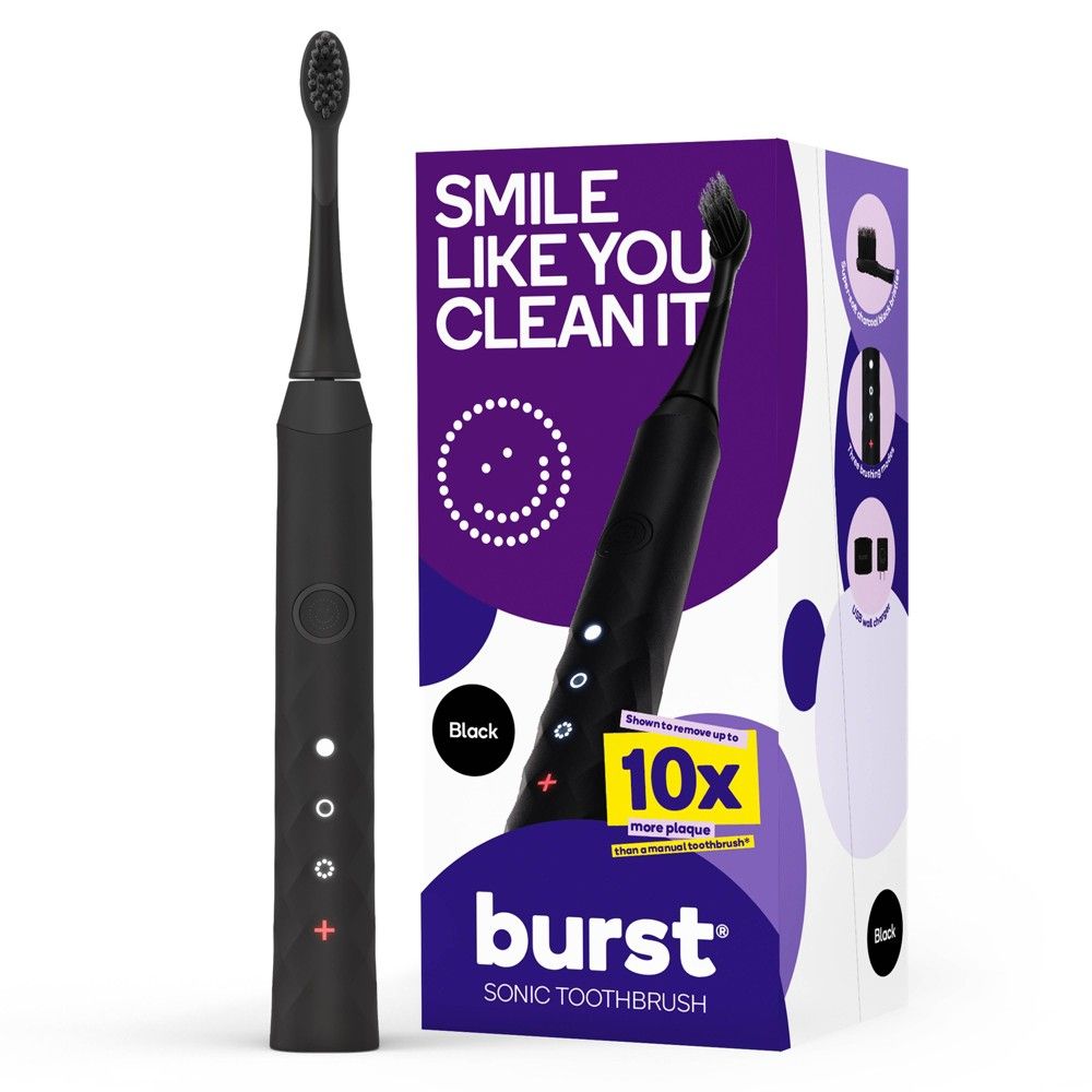 burst Sonic Rechargeable Electric Toothbrush - Black | Target