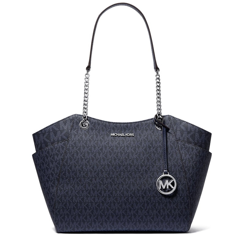 Michael Kors Women's Jet Set Large Signature Logo Top Zip Shoulder Bag (Admiral) - Walmart.com | Walmart (US)