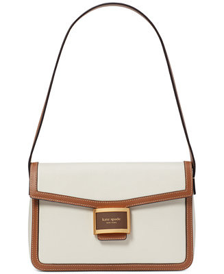 Katy Colorblocked Textured Leather Medium Shoulder Bag | Macys (US)