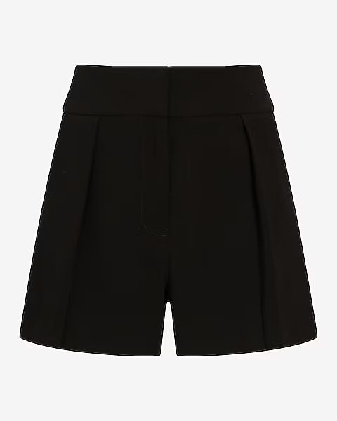 Stylist Super High Waisted Pleated Tailored Shorts | Express