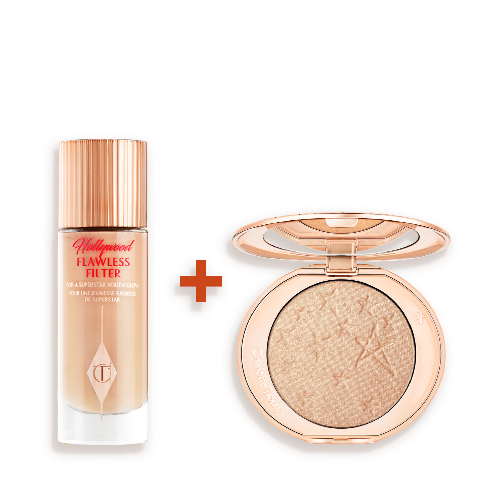 HOLLYWOOD FLAWLESS FILTER & GLOW GLIDE HIGHLIGHTER DUO | Charlotte Tilbury (US)