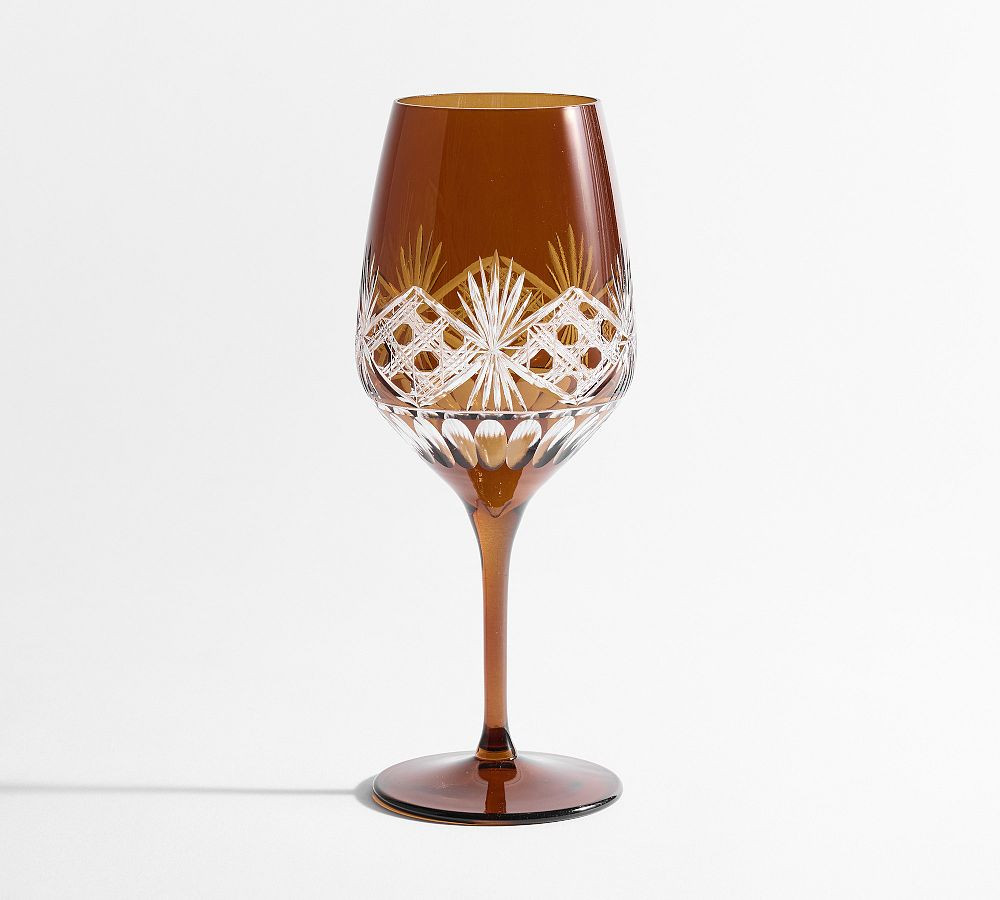 Antique Cut Glass Wine Stem Glasses - Set of 4 | Pottery Barn (US)