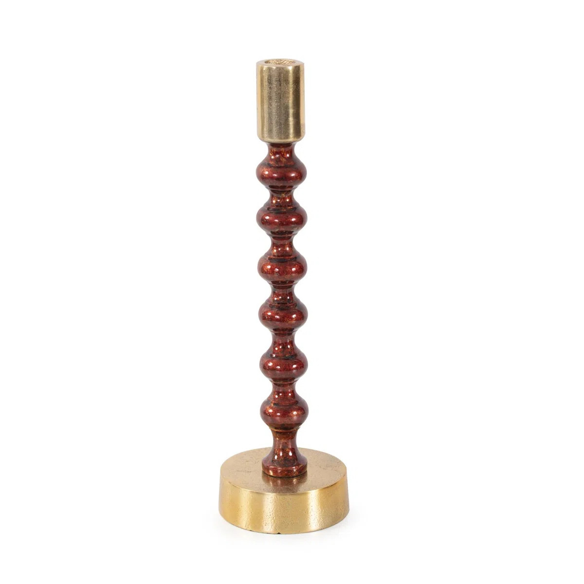 Sharma Crimson Gold Rounded Candlestick- Tall | Wayfair North America