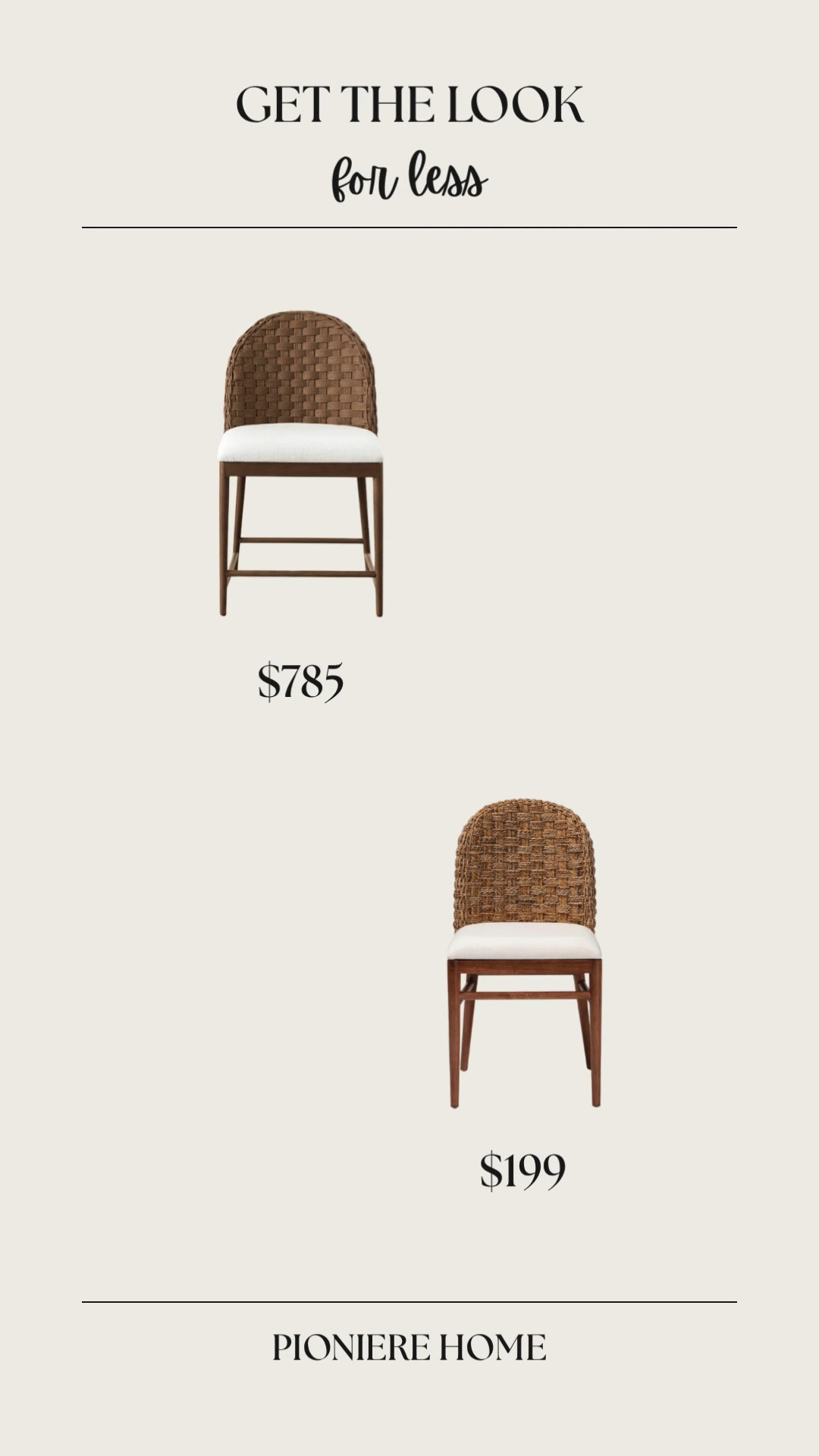 Get the look for less woven dining chair. McGee & co dupe, designer look for less #furnituredupe

#LTKHome #LTKSeasonal #LTKSaleAlert