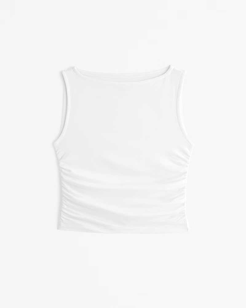 YPB powerSOFT Ruched Slash Tank | Abercrombie & Fitch (US)