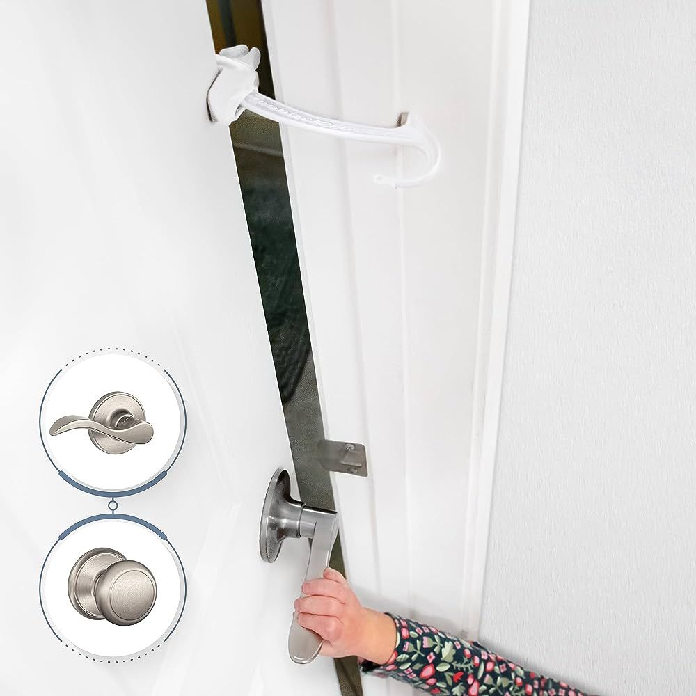 DOOR MONKEY Child Proof Door Lock & Pinch Guard - For Door Knobs & Lever Handles- Easy to Install... | Amazon (US)