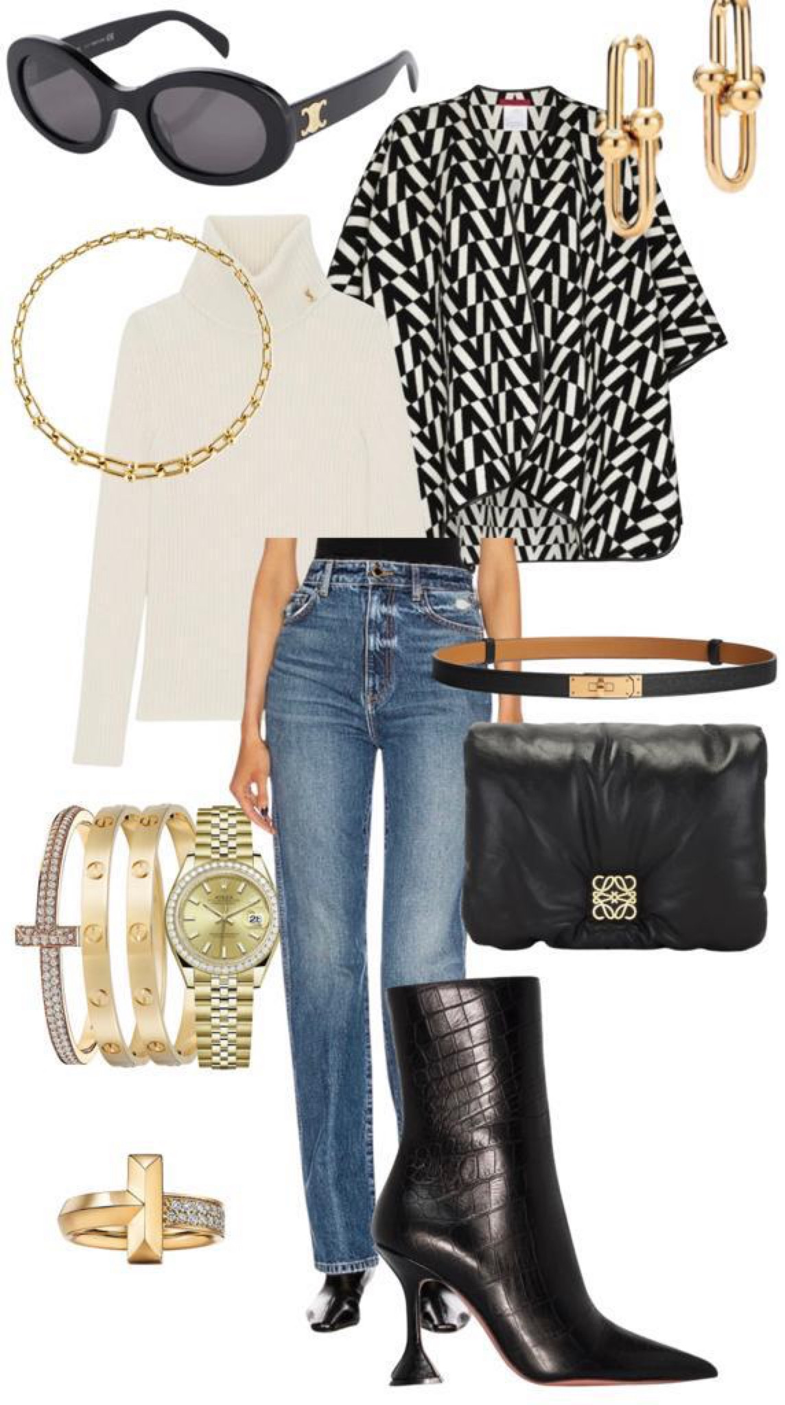 Casual mid-season outfit inspo 🖤

Cape, spring outfit, winter outfit, black and white outfit, poncho

#LTKsalealert #LTKFind