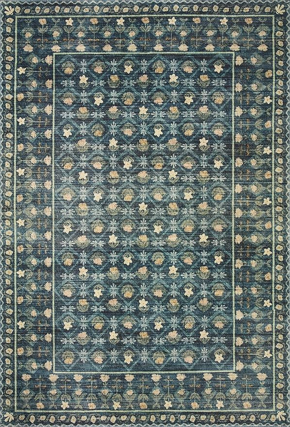 Loloi Rifle Paper Co. x Eden Lattice Indigo 3'-6" x 5'-6" Accent Rug | Amazon (US)