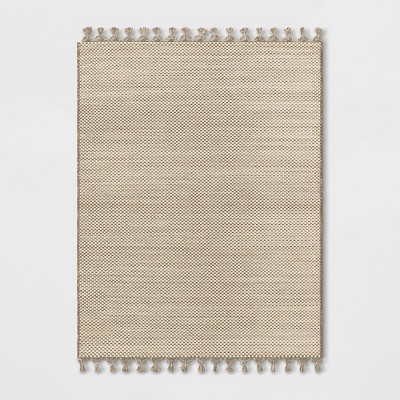 Powerloom Woven Tapestry with Fringe Outdoor Rug Neutral - Threshold™ designed with Studio McGe... | Target