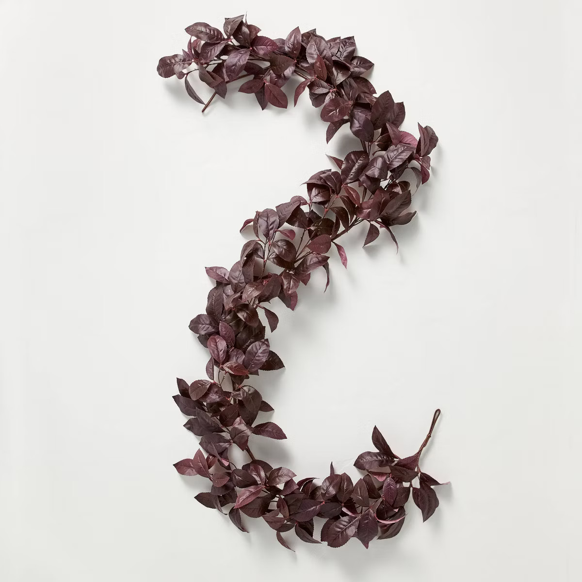 72" Black Plum Leaf Artificial Fall Garland - Hearth & Hand™ with Magnolia | Target
