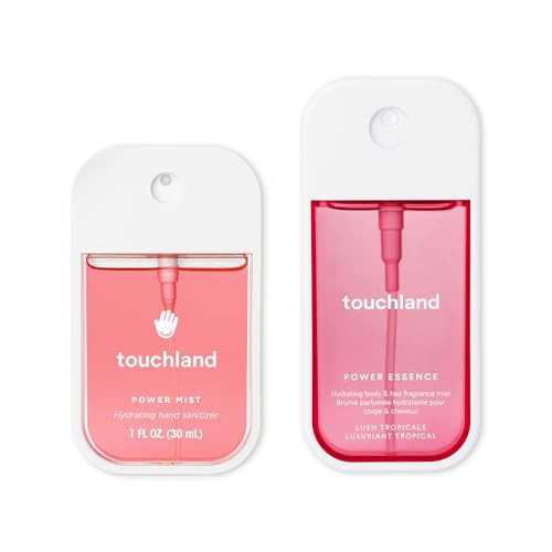 Touchland JUICY ESCAPE Body and Hand Mist Essentials (Lush Tropicale Body & Hair Fragrance Mist, 2 FL. OZ. + Wild Watermelon Hydrating Hand Sanitizer Spray 1FL.OZ.), Travel Size Set | Amazon (US)