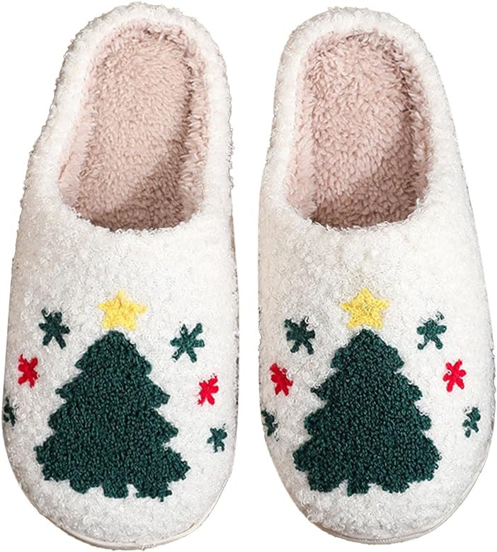 Christmas Slippers Reindeer Slippers for Women and Men Elk Animal Holiday Slipper Cute Xmas Moose... | Amazon (US)